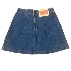 Women's Vintage 80's Gene Montesano Bongo Blue Denim Jean Pencil Skirt Sz 7 VTG